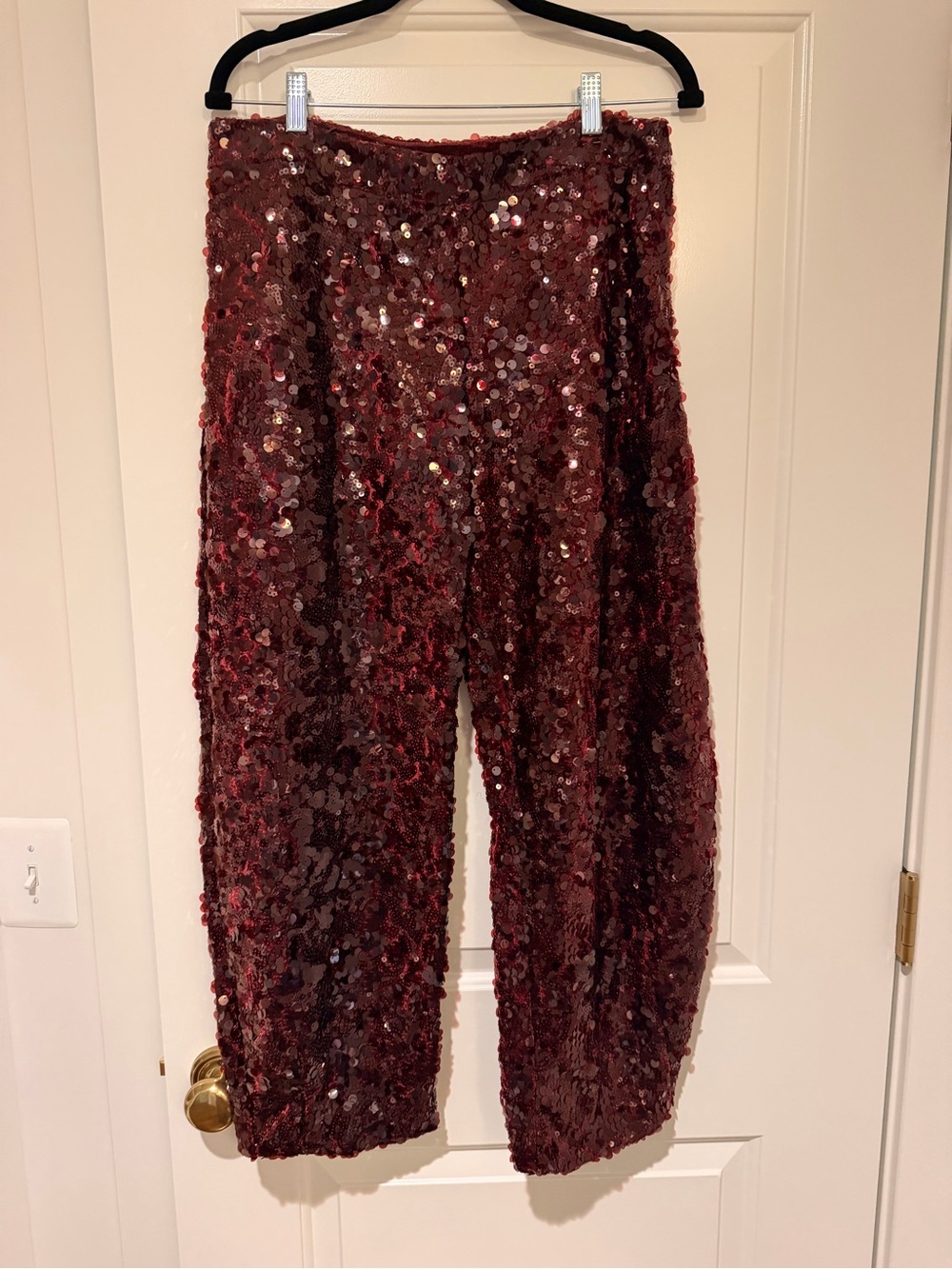 Zara Sequin Barrel Leg Pants